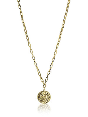 Marc Malone - Výrazný pozlacený náhrdelník Ariana Black Necklace MCN23021G
