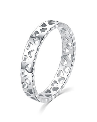 MOISS - Dámský stříbrný prsten se srdíčky R0002048-P