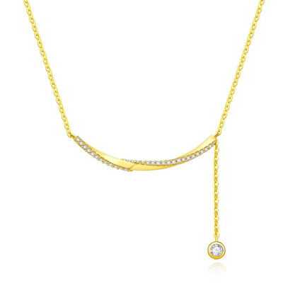 MOISS - Elegantní pozlacený náhrdelník se zirkony ETERNITY N0000881