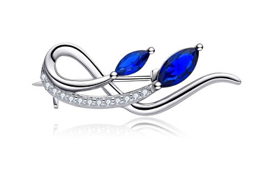 MOISS - Elegantní stříbrná brož se zirkony O0000001