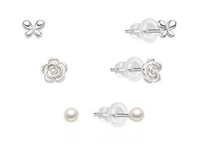 MOISS - Hravá sada stříbrných náušnic E0004876 (3 páry náušnic)