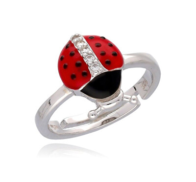 MOISS - Hravý stříbrný prsten Beruška se zirkony R0004044