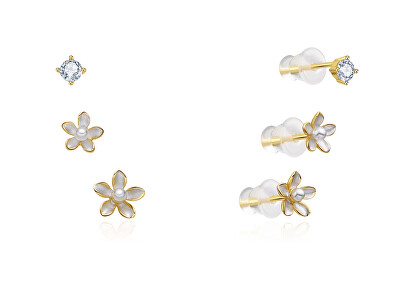 MOISS - Krásná pozlacená sada náušnic E0004870 (3 páry náušnic)