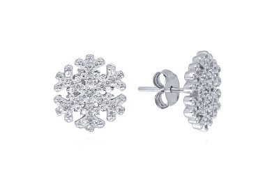 MOISS - Krásné stříbrné náušnice Vločky E0002567