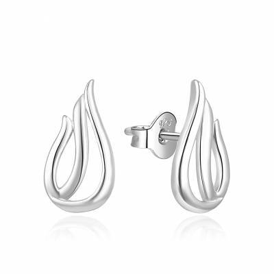 MOISS - Minimalistické stříbrné náušnice Sasha E0002488