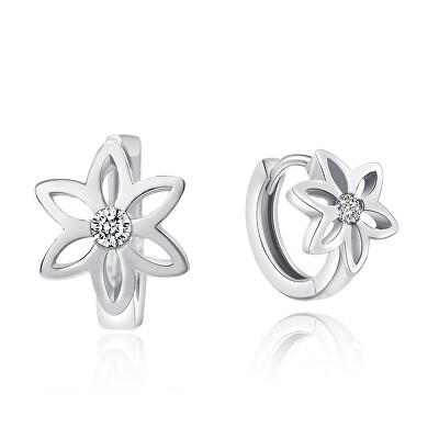 MOISS - Něžné stříbrné náušnice s květinami E0000140