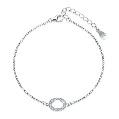 MOISS - Něžný stříbrný náramek s oválnou ozdobou B0000523
