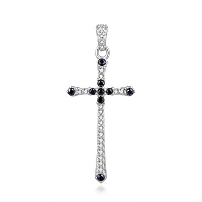 MOISS - Originální stříbrný přívěsek Křížek se zirkony P0001241