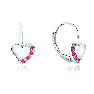 MOISS - Půvabné srdíčkové náušnice se zirkony E0000849