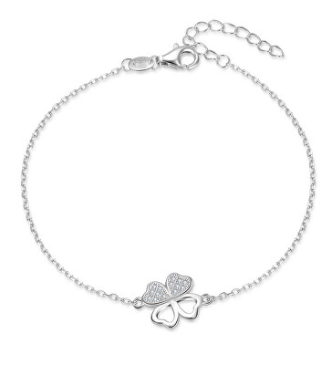 MOISS - Půvabný stříbrný náramek se zirkony pro štěstí B0000374