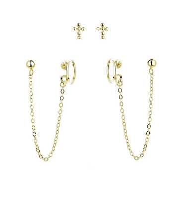 MOISS - Sada pozlacených náušnic ze stříbra E0004300