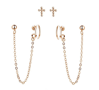 MOISS - Sada pozlacených náušnic ze stříbra E0004301