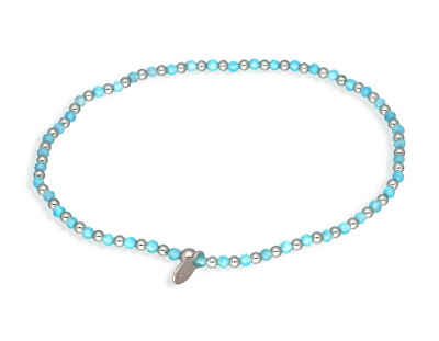 MOISS - Stříbrný korálkový náramek s tyrkysem BG000032