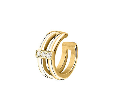 Morellato - Dvojitá pozlacená single záušnice s krystaly Earcuff SAUP40