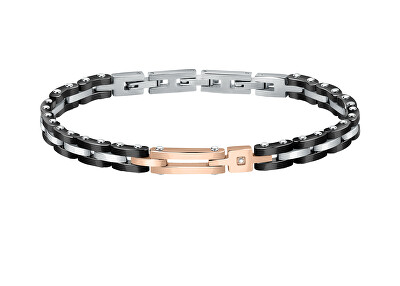 Morellato - Pánský luxusní náramek s diamantem Diamonds SAUK02