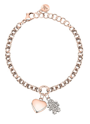 Morellato - Růžově pozlacený náramek Heart&Girl Talismani SAGZ20