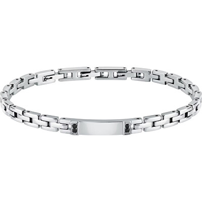 Morellato - Stylový pánský náramek s černými krystaly Urban SABH52