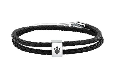 Maserati - Dvojitý kožený náramek Leather JM226AVE44