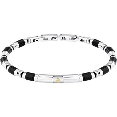 Maserati - Moderní pánský náramek s achátem Iconic JM334AVD46