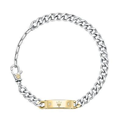 Maserati - Stylový bicolor náramek pro muže Diamonds JM221ATY07