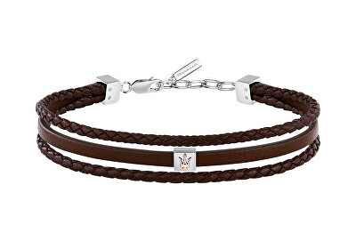 Maserati - Trojitý kožený náramek Leather JM525AVE33