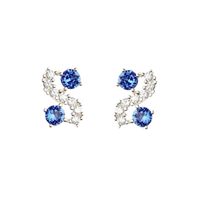 Oliver Weber - Luxusní náušnice s modrými krystaly Meridian Lumiere 23243