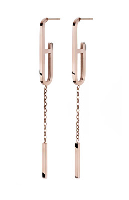 Oliver Weber - Minimalistické bronzové náušnice Soriso Crystal Blossoms 23069RG