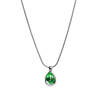Oliver Weber - Slušivý náhrdelník se zeleným krystalem Swarovski 11022 214