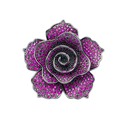 Oliver Weber - Třpytivá květinová brož s krystaly Peony 58053