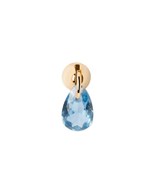 PDPAOLA - Elegantní pozlacená single náušnice se zirkonem Blue Lily Gold PG01-202-U