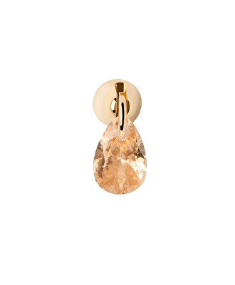 PDPAOLA - Elegantní pozlacená single náušnice se zirkonem Peach Lily Gold PG01-204-U