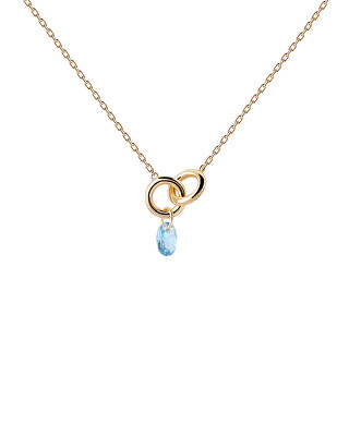 PDPAOLA - Krásný pozlacený náhrdelník Blue Lily CO01-842-U