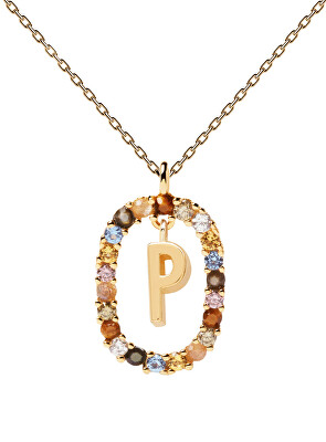 PDPAOLA - Krásný pozlacený náhrdelník písmeno "P" LETTERS CO01-275-U (řetízek, přívěsek)