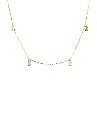 PDPAOLA - Okouzlující pozlacený náhrdelník s přívěsky RAINBOW Gold CO01-866-U