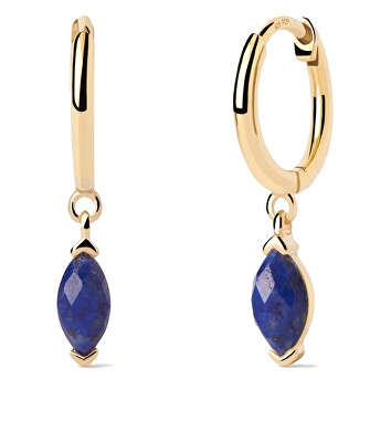PDPAOLA - Pozlacené kruhové náušnice Lapis Lazuli Nomad Vanilla AR01-A09-U
