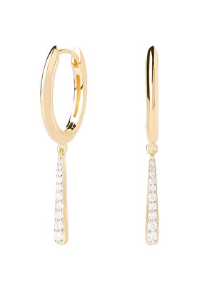 PDPAOLA - Pozlacené oválné náušnice Olga Mini Hoops Essentials AR01-C89-U