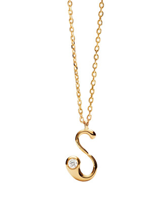 PDPAOLA - Pozlátený náhrdelník písmeno "S" Initial CO01-B92-U (retiazka, prívesok)