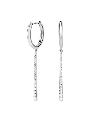 PDPAOLA - Strieborné visiace náušnice Olga Hoops Essentials AR02-C88-U