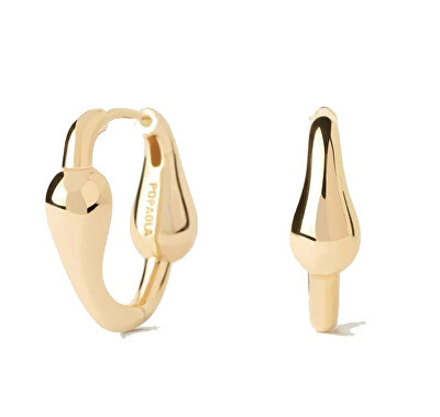 PDPAOLA - Stylové pozlacené náušnice Cycle Hoops Essentials AR01-C83-U