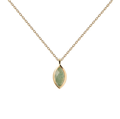 PDPAOLA - Pozlacený náhrdelník Green Aventurine Nomad Vanilla CO01-678-U
