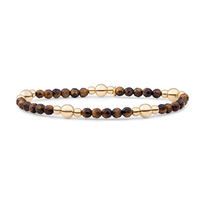 Sparkling Jewels - Korálkový náramek s tygřím okem BLK01G-G09