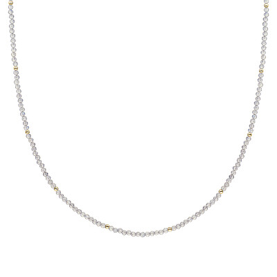 Sparkling Jewels - Korálkový náhrdelník s labradoritem NLK04G-G18