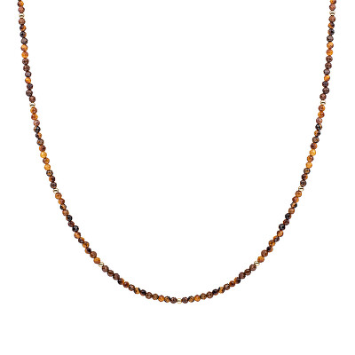 Sparkling Jewels - Korálkový náhrdelník s tygřím okem NLK04G-G09