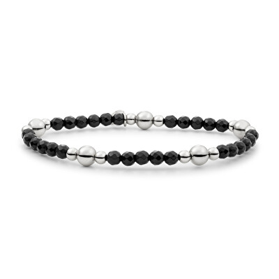 Sparkling Jewels - Korálkový náramek s černým onyxem BLK01S-G07