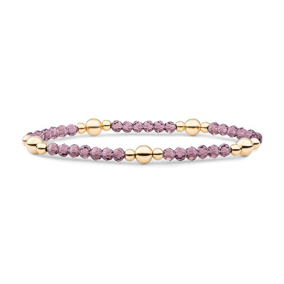 Sparkling Jewels - Korálkový náramek s fialovým křemenem BLK01G-G59