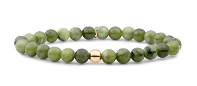 Sparkling Jewels - Korálkový náramek se zeleným jadeitem SBG-GEM61-ADD-6MM