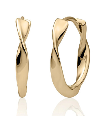 Sparkling Jewels - Kroucené náušnice z pozlaceného stříbra EAG28