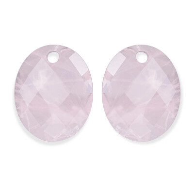Sparkling Jewels - Oválné přívěsky na náušnice z růženínu EAGEM13-RO