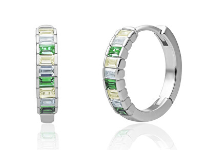 Sparkling Jewels - Stříbrné náušnice s barevnými kubickými zirkony EAS23-CZ03