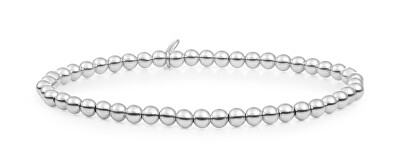 Sparkling Jewels - Stříbrný kuličkový náramek pro ženy Saturn SB-S-4MM-ADD